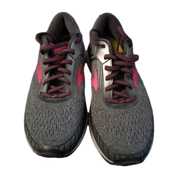Brooks Adrenaline GTS 18 Gray Pink Lace Up Running Shoes Sneakers Size 10B - Picture 12 of 15